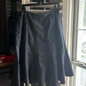 Larry Levine stretchy black denim skirt